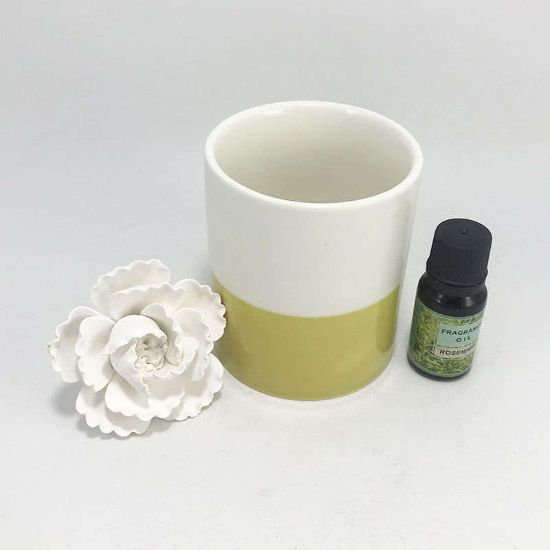 London ceramic flower essential oil diffuser with customized packaging